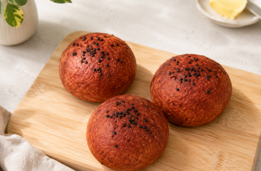 Pão de beterraba fofinho