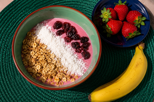 Frozen de Banana com Proteína de Morango