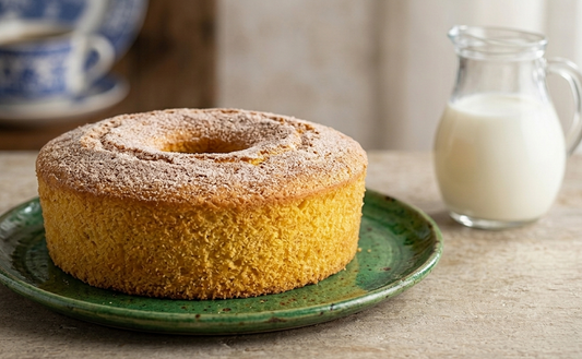 Bolo de fubá com leite de coco