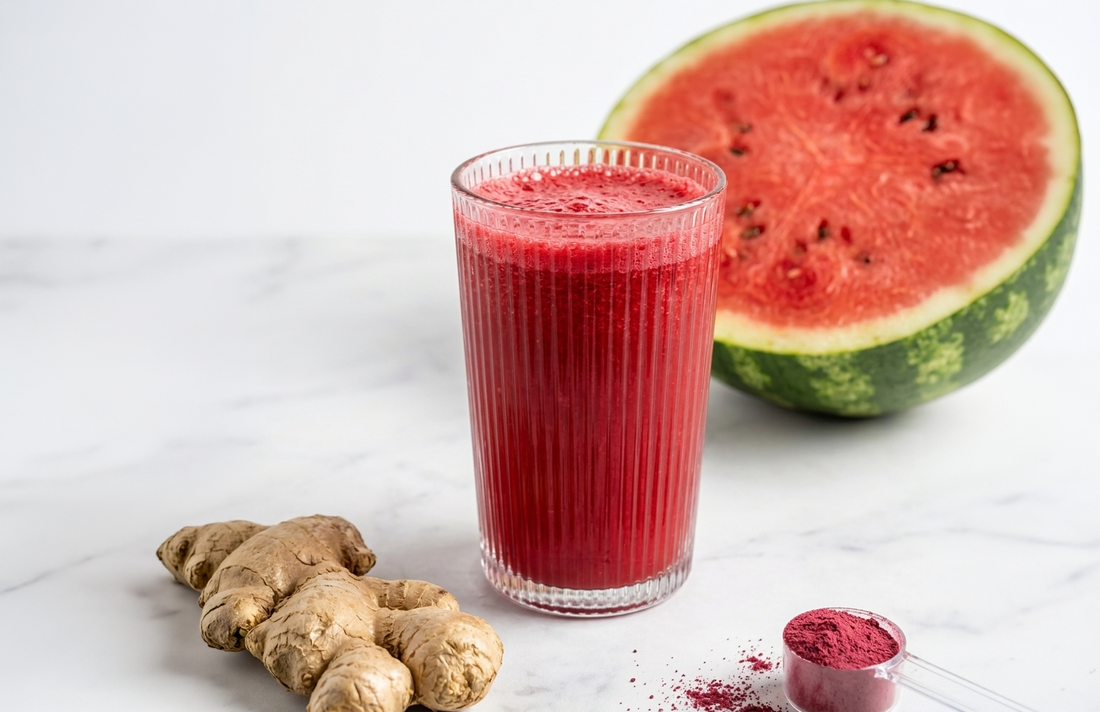Suco de beterraba com melancia