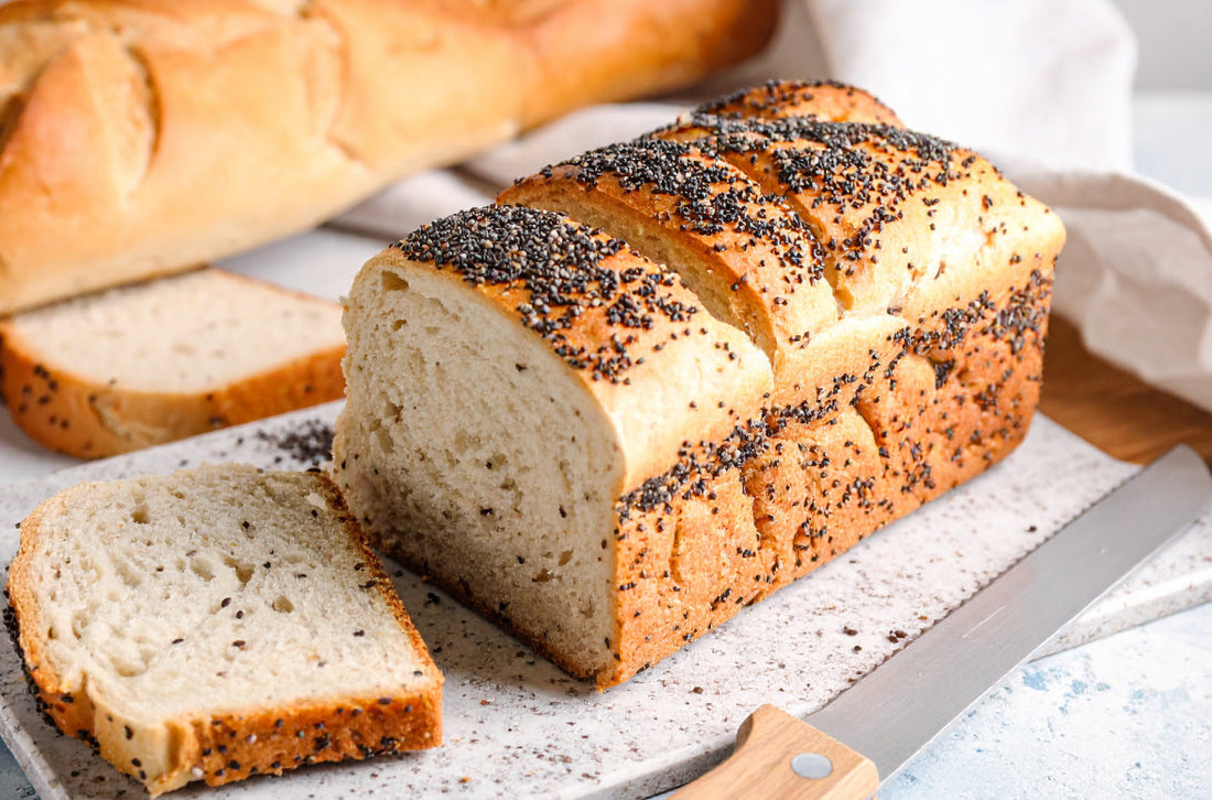 Pão caseiro integral com chia
