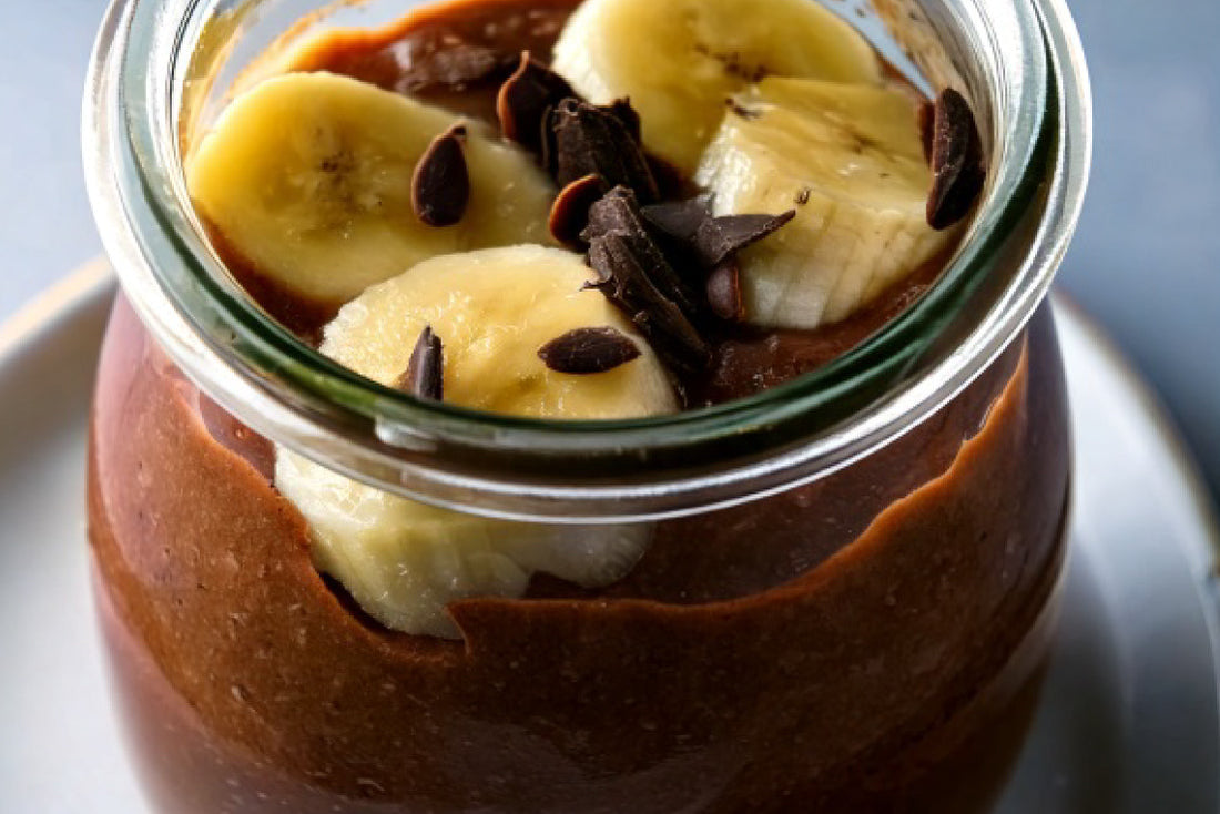 Pudim de chia e cacau