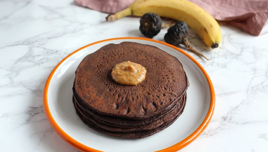 Panqueca de cacau com maca negra