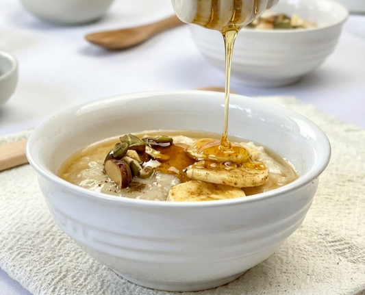 Mingau de aveia com leite de coco