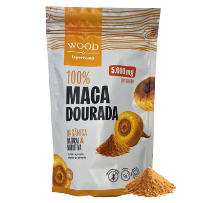 Maca Peruana Dourada Em Pó Premium 100% Pura 226g Wood