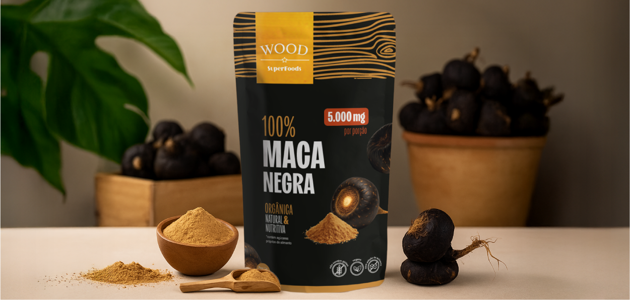 Maca Peruana Negra em Pó 100% Pura