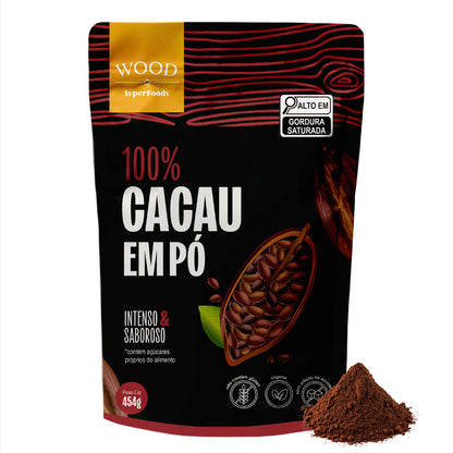 Cacau Em Pó Alcalino Natural 100% Cacau 454g