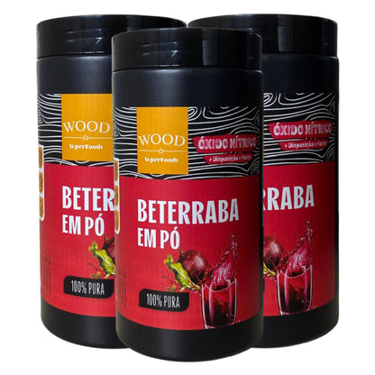 Kit 3 Beterraba Desidratada Em Pó 100% Pura 454g Wood