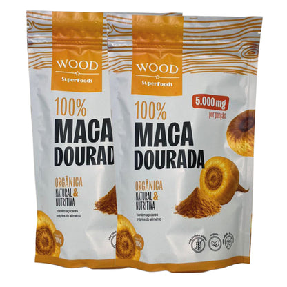 Kit 2 Maca Peruana Dourada Em Pó Premium 100% Pura 226g Wood