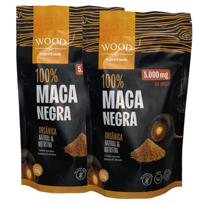 Kit 2 Maca Peruana Negra Em Pó Premium 100% Pura 226g Wood