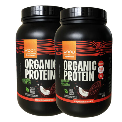 Kit 2 Proteína Vegetal Vegana Sabor Cacau e Coco 907g
