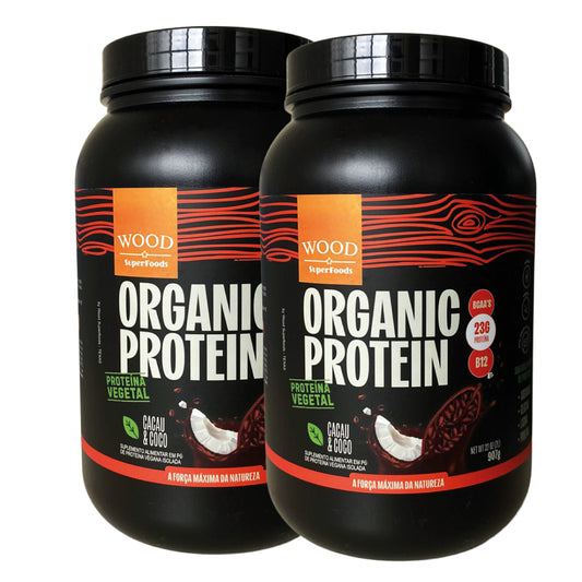 Kit 2 Proteína Vegetal Vegana Sabor Cacau e Coco 907g