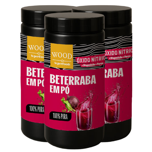Kit 3 Beterraba Desidratada Em Pó 100% Pura 454g Wood