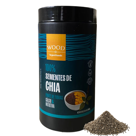 Semente de Chia 100% Pura Premium 567g Wood Superfoods