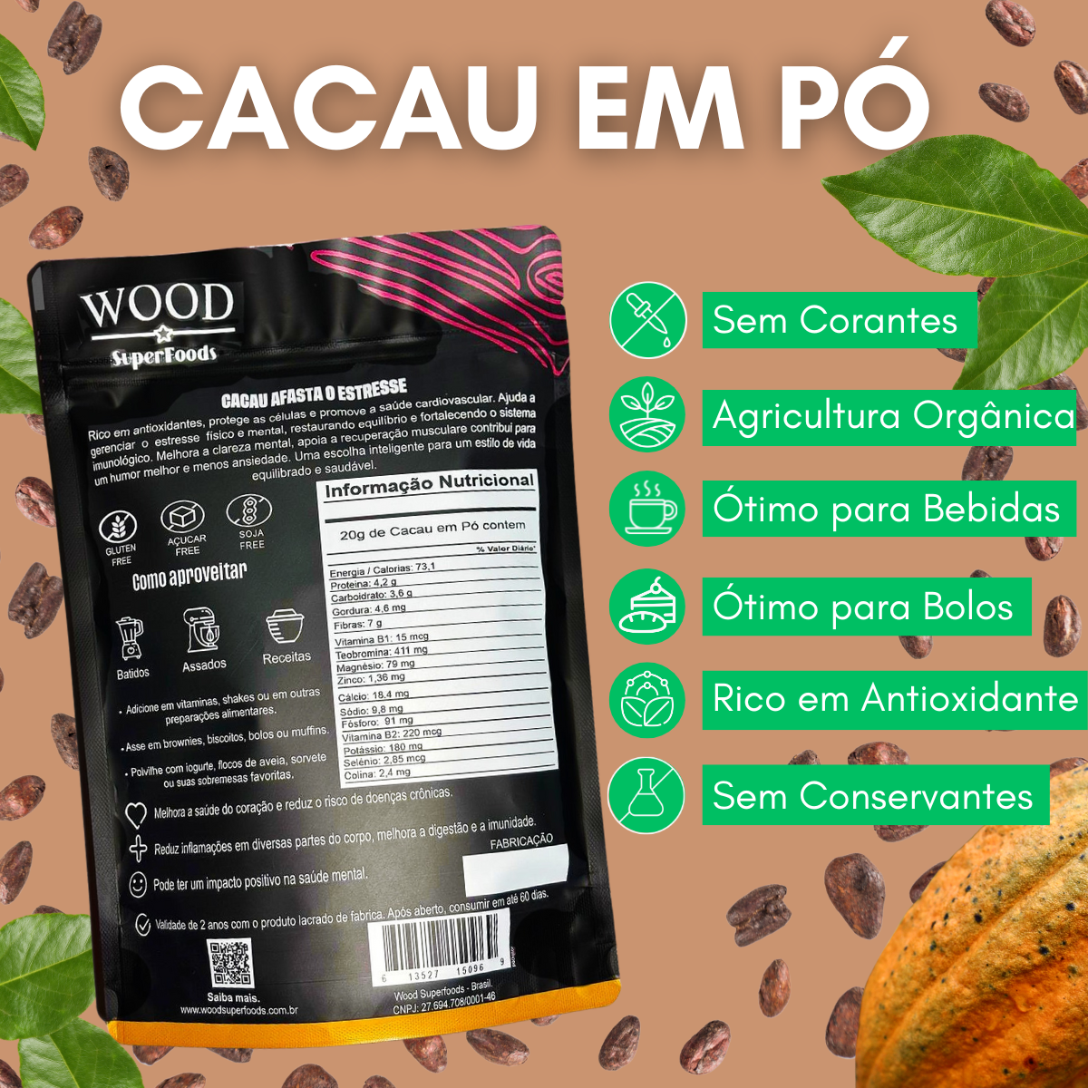 Pó de Cacau 226g