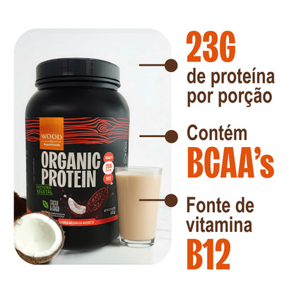 Kit 2 Proteína Vegetal Vegana Sabor Cacau e Coco 907g
