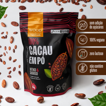 Cacau Em Pó Alcalino Natural 100% Cacau 454g