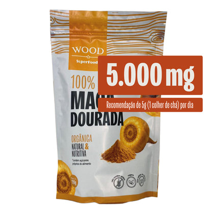 Kit 2 Maca Peruana Dourada Em Pó Premium 100% Pura 226g Wood