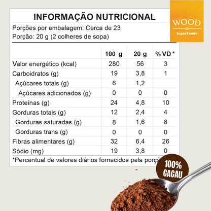 Kit 2 Cacau Em Pó Alcalino Natural 100% Cacau 454g