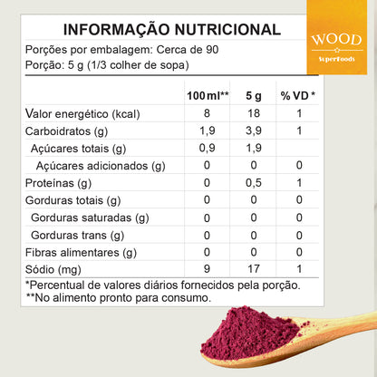 Beterraba em Pó Sabor Laranja 454g