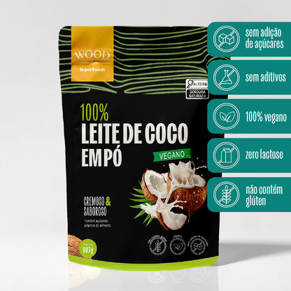 Leite de Coco em Pó 100% Puro Vegano Sem Lactose 907g