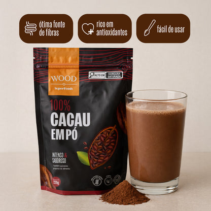 Cacau Em Pó Alcalino Natural 100% Cacau 226g
