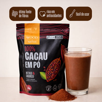 Cacau Em Pó Alcalino Natural 100% Cacau 454g