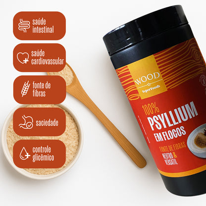 Kit 3 Psyllium Husk Premium em Flocos Fibra 100% Puro 567g