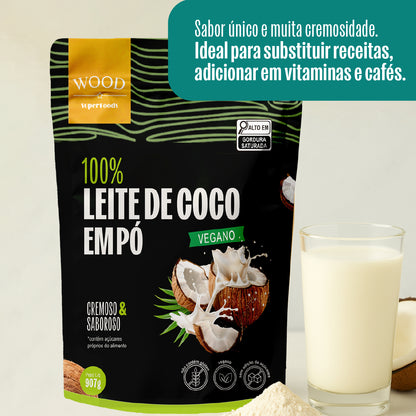 Leite de Coco em Pó 100% Puro Vegano Sem Lactose 907g