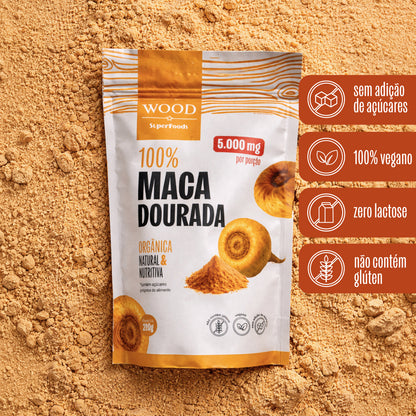 Kit 2 Maca Peruana Dourada Em Pó Premium 100% Pura 226g Wood