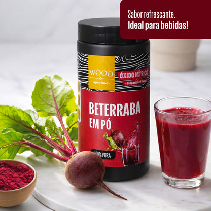 Beterraba Desidratada Em Pó 100% Pura 454g Wood Superfoods