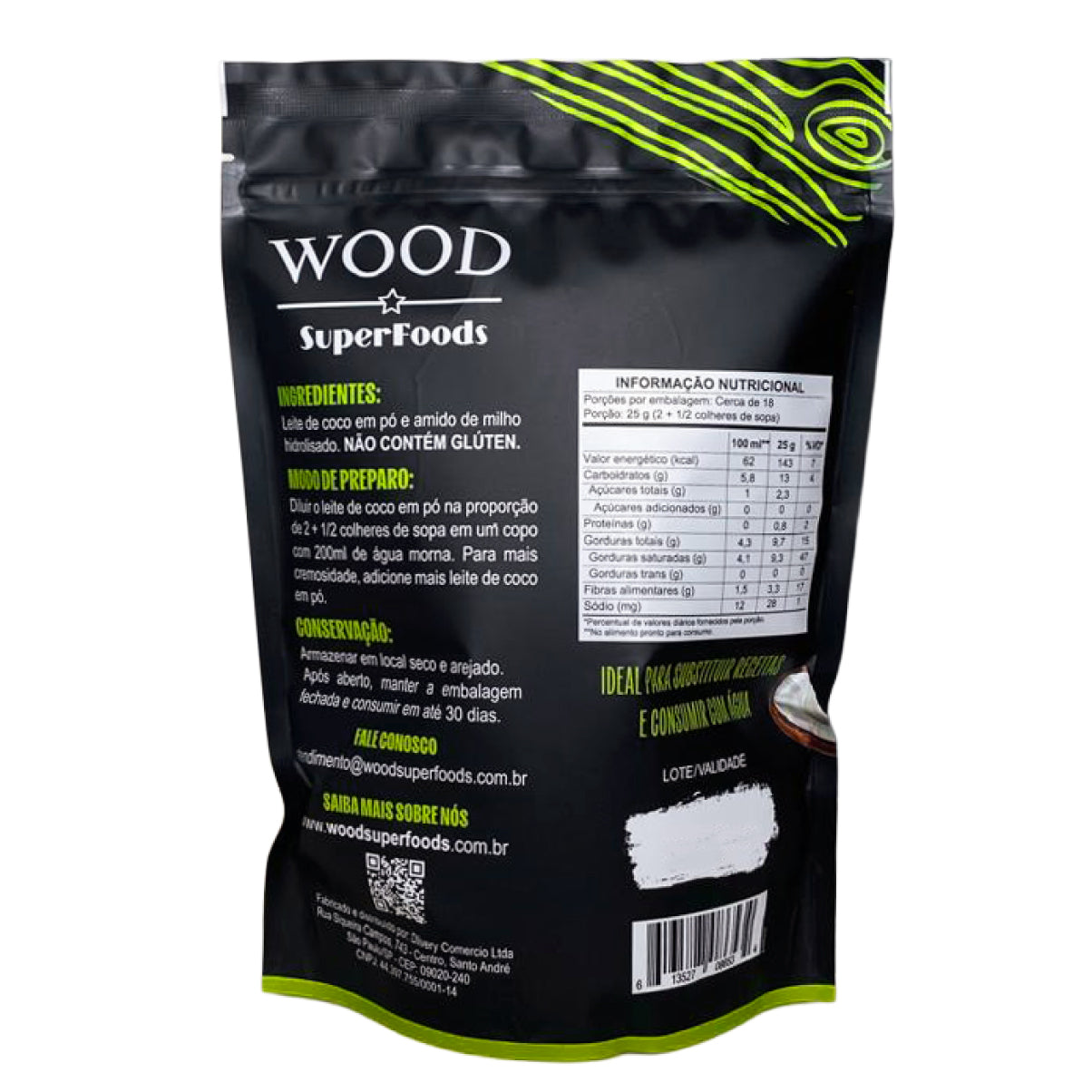 Kit 3 Leite de Coco em Pó 100% Vegetal Vegano Sem Lactose 454g