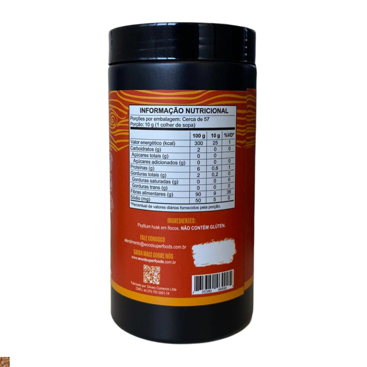 Kit 3 Psyllium Husk Premium em Flocos Fibra 100% Puro 567g