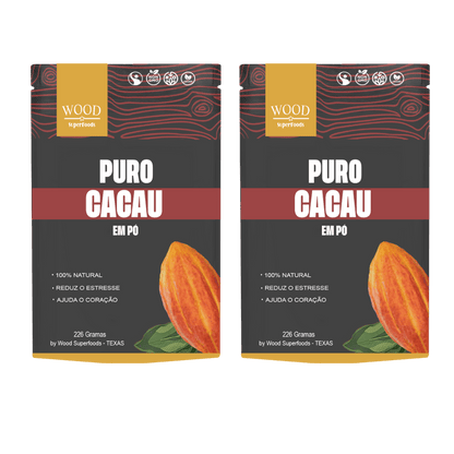 Kit 2 Pacotes Pó de Cacau Wood 226g