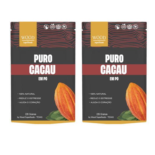 Kit 2 Pacotes Pó de Cacau Wood 226g