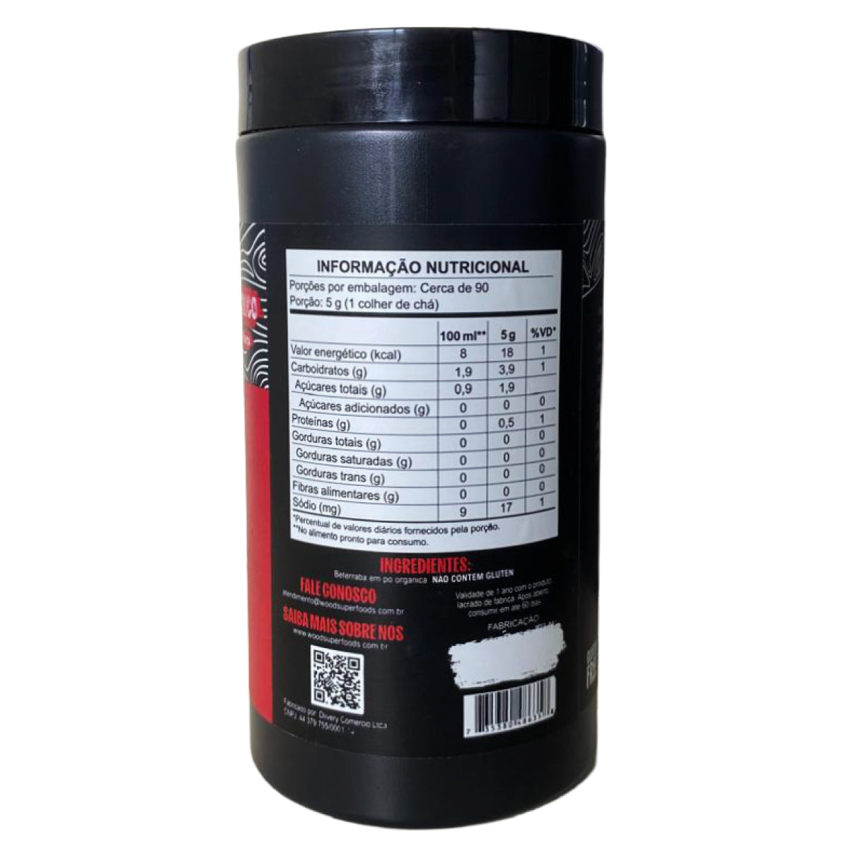 Beterraba Desidratada Em Pó 100% Pura 454g Wood Superfoods